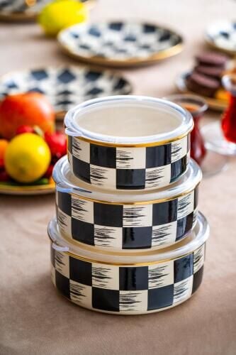 ACAR 3 LÜ EMAYE SAKLAMA KABI DAMA DEKOR