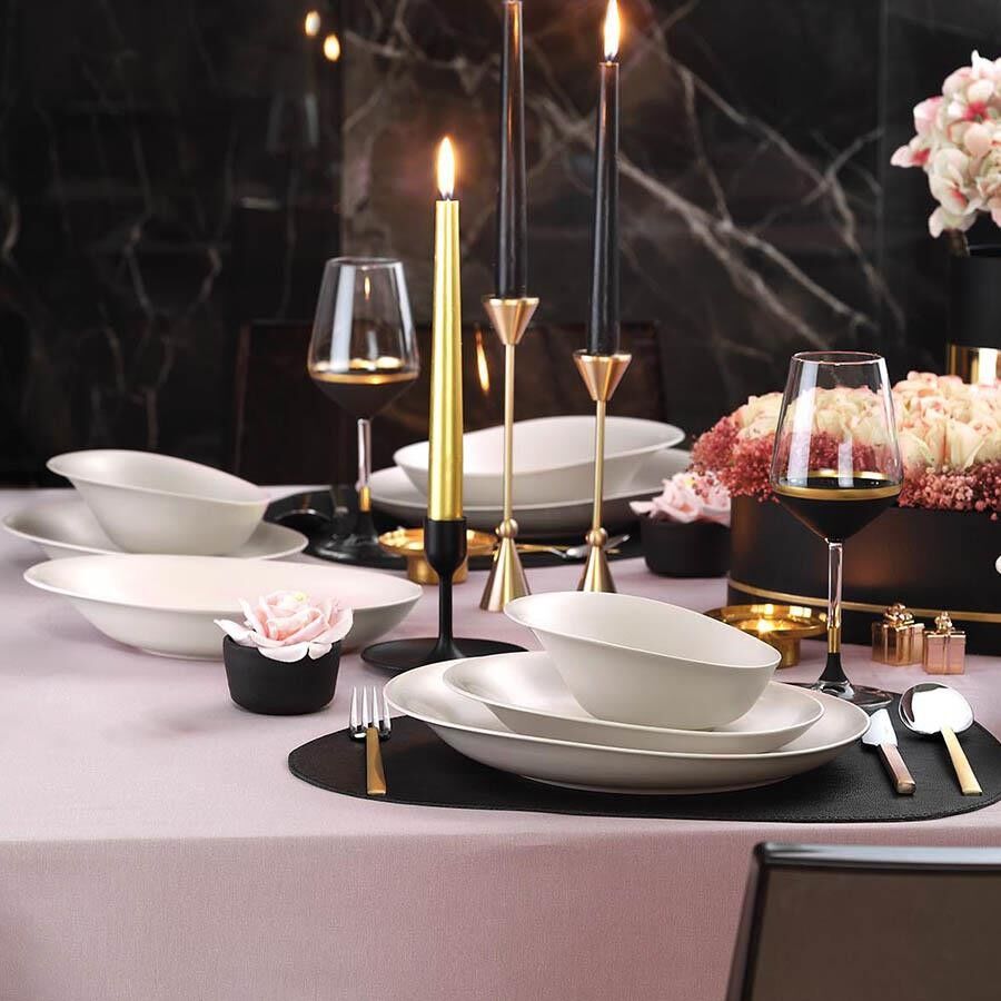 Kütahya Porselen Bone Rosa 52 Parça Yemek Takımı BNROSA52YT00