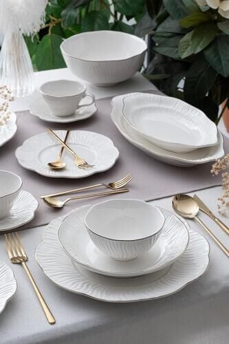 ACAR ALİNA 39 PRÇ YEMEK TAKIMI GOLD