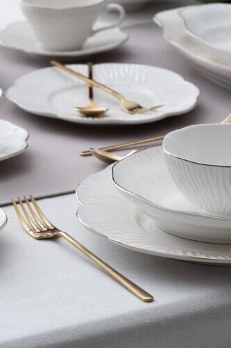 ACAR ALİNA 39 PRÇ YEMEK TAKIMI GOLD