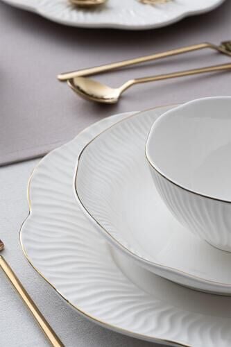 ACAR ALİNA 39 PRÇ YEMEK TAKIMI GOLD