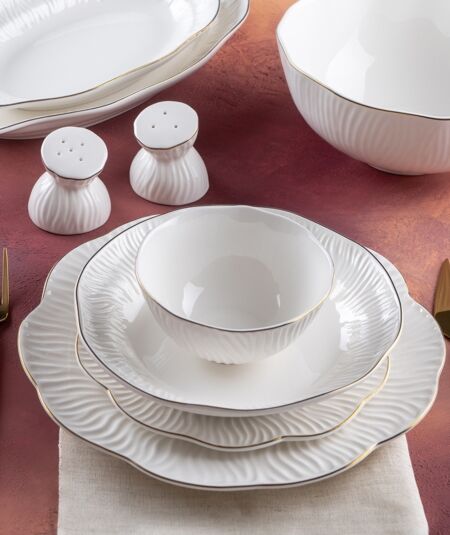 ACAR ALİNA 29 PARÇA YEMEK TAKIMI GOLD