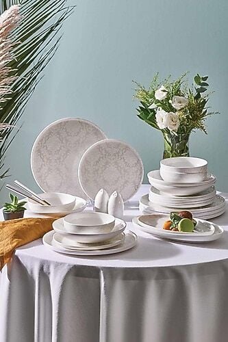 Neva N3539 Hera Elegans 28 Parça 6 Kişilik Yemek Takımı (Beyaz)