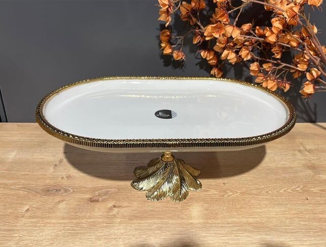 Efegil Frame Antik Kulplu Küçük Oval Kayık Ayaklı 