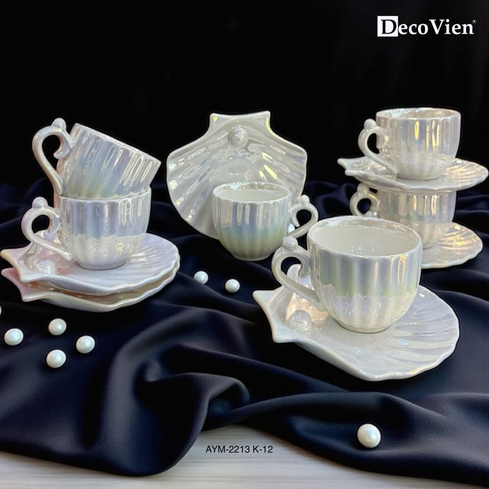 AYMET İNCİLİ KAHVEN FİNCAN TAKIMI